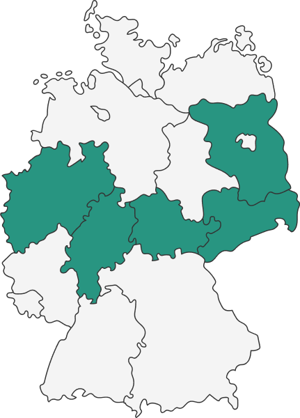Official parcel data is available for these federal state in WoodsApp: Brandenburg, Hesse, North Rhine-Westphalia, Saxony and Thuringia.