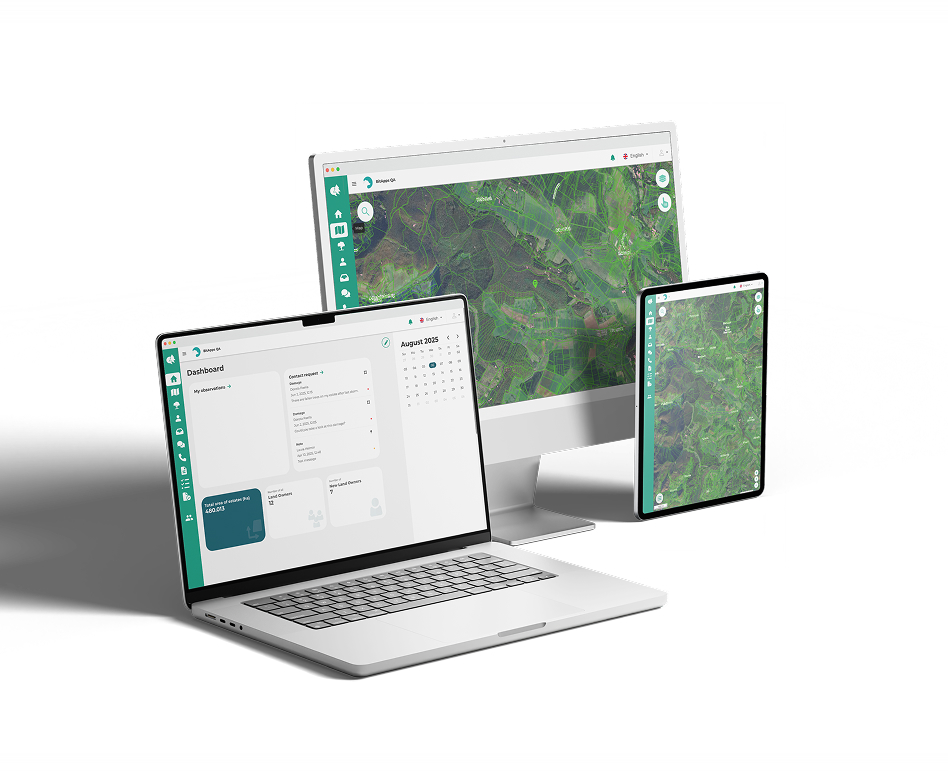 Devices showing WoodsApp platform